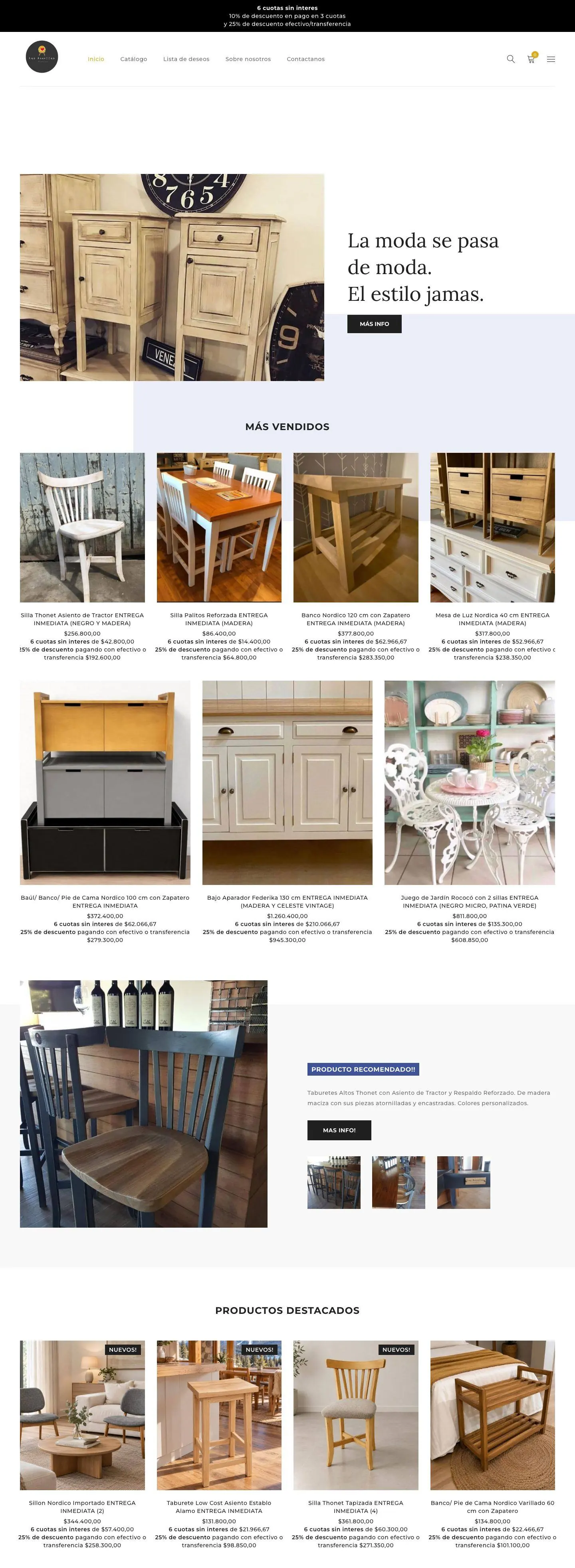 La tienda de Las Annettas: portada, más vendidos y productos destacados